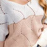 Nadorine Colorblock V-Neck Sweater
