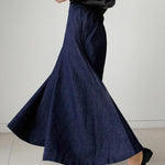 Loose Wide-Leg Empire Jean Pants