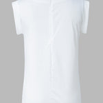 Cap Sleeve Loose Multi-Colored Printed High-Neck T-Shirts Tops