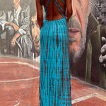 Margovil Criss Cross Open Back Tie Dye Maxi Dress(6 Colors Available)