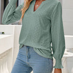 Nadorine Long Sleeve T-Shirt Solid O Neck Elastic Tops for Women Casual Work Office Loose Fit 2026 | Under $40