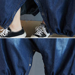 Simple Denim Buttoned Overalls&Dress