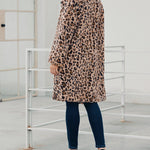 Faux Fur Coat Leopard Print Fluffy Coat