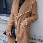 Lapel Irregular Mid -length Double -sided Plush Coat