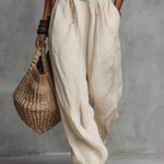 Bohemian Sleeveless Jumpsuit With Drawstring Waist