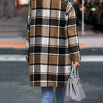 Nadorine Casual Plaid Long Sleeve Flannel Coat Button Down Fall Jacket Shacket