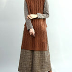 Vintage Loose Wide Leg Checkered Elastic Waist Pants
