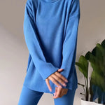 Nadorine Chic Turtleneck Top and Slim Trousers Two-piece Set