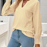 Nadorine Long Sleeve T-Shirt Solid O Neck Elastic Tops for Women Casual Work Office Loose Fit 2026 | Under $40
