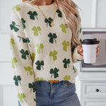 St Patrick's Day Shamrock Pullover Sweater