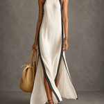 Janet - Striped Slit Midi Dress