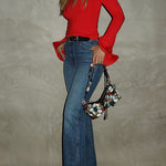 Margovil Mid Rise Pocketed Straight Leg Denim Pants