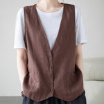Sleeveless Vest Jacket Casual Loose Women's Waistcoat