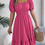 Freya Bennett | Ruffled A-Line Midi Dress For Women
