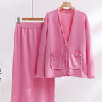 Knitted Two-piece Sets Loose Casual Skirt Suit