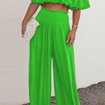 Casual Daily Solid Patchwork Off the Shoulder Short Sleeve Two Pieces