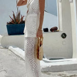 Santorini Dream Unique Lace Button Up Lapel Suit Vest