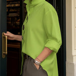 Amara | Stylish Button Stand Collar Blouse