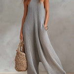 Bohemian Style Halter-neck Knitted Jumpsuit