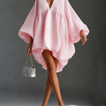 Lynette | Cold-Shoulder Balloon-Sleeve Mini Dress