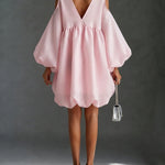 Daphne | Cold Shoulder Balloon Sleeve Mini Dress