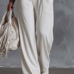 Casual Retro Western V-Neck And Fringe White Faux Suede Jumpsuit