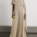 Loose Asymmetric Solid Color Maxi Dresses