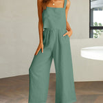 Nadorine 2 Piece Outfits Square Neck Tank Crop Top Wide Leg Pants Matching Lounge Set Tracksuit
