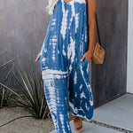 Margovil Scoop Neck Pocketed Tie Dye Wide Leg Cami Jumpsuit