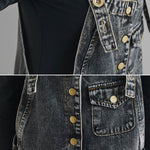 Original Sleeveless With Pocket Denim Dress