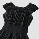 Off Shoulder Ruffle Shorts Romper Swiss Dot Smocked Layered Chiffon Boho Mini Jumpsuits