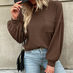 Nadorine Long Sleeve Backless Hollow Knit Sweater for Women Casual Work Office Loose Fit 2026 | Under