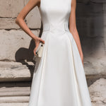 Sleeveless Tailored A-Line Midi Dress