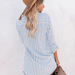 Nadorine Long Sleeve Shirts V Neck Printed Pocket Shirt for Women Casual Business Work Office 2026 | Under $40