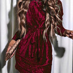 Margovil NYE Long Sleeves Velvet Dress(in 4 Colors)