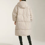Long Thick Hoodied Cotton Jacket Coat