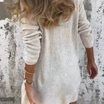 V-Neck Single-Breasted Mid-Length Knitted Cardigan