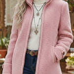 Carissa - Full-Zip Lambswool-Feel Stand Collar Jacket