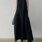 Nadorine Women's Chic Loose Fit Tank Dress Casual Sleeveless Midi Dresses