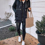 Thickened Side Zip Puffer Coat Puffer Down Jacket
