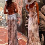 Margovil Criss Cross Open Back Tie Dye Maxi Dress(6 Colors Available)