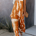 Margovil Scoop Neck Pocketed Tie Dye Wide Leg Cami Jumpsuit
