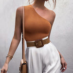 One-shoulder Sports Tank Tops Crop Tops Vest