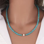 Turquoise & Pearl Necklace