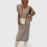 Teresa | Elegant Dress and Turtle Neck Sweater Set