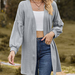 Solid Knit Soft Long Sleeve Open Front Lightweight Knit Cardigans