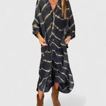 Felicity | Elegant Boho Striped Maxi Dress