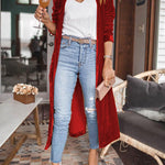 Velvet Kimono Coat