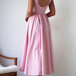 Margovil Sleeveless Open Back Swing Midi Dress