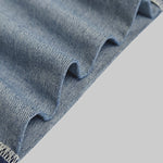 High Waisted Wide Leg Contrast Color Pockets Jean Pants Bottoms